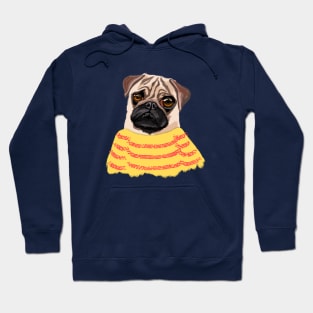 Big-Eyed Cute Pug Dog Hoodie